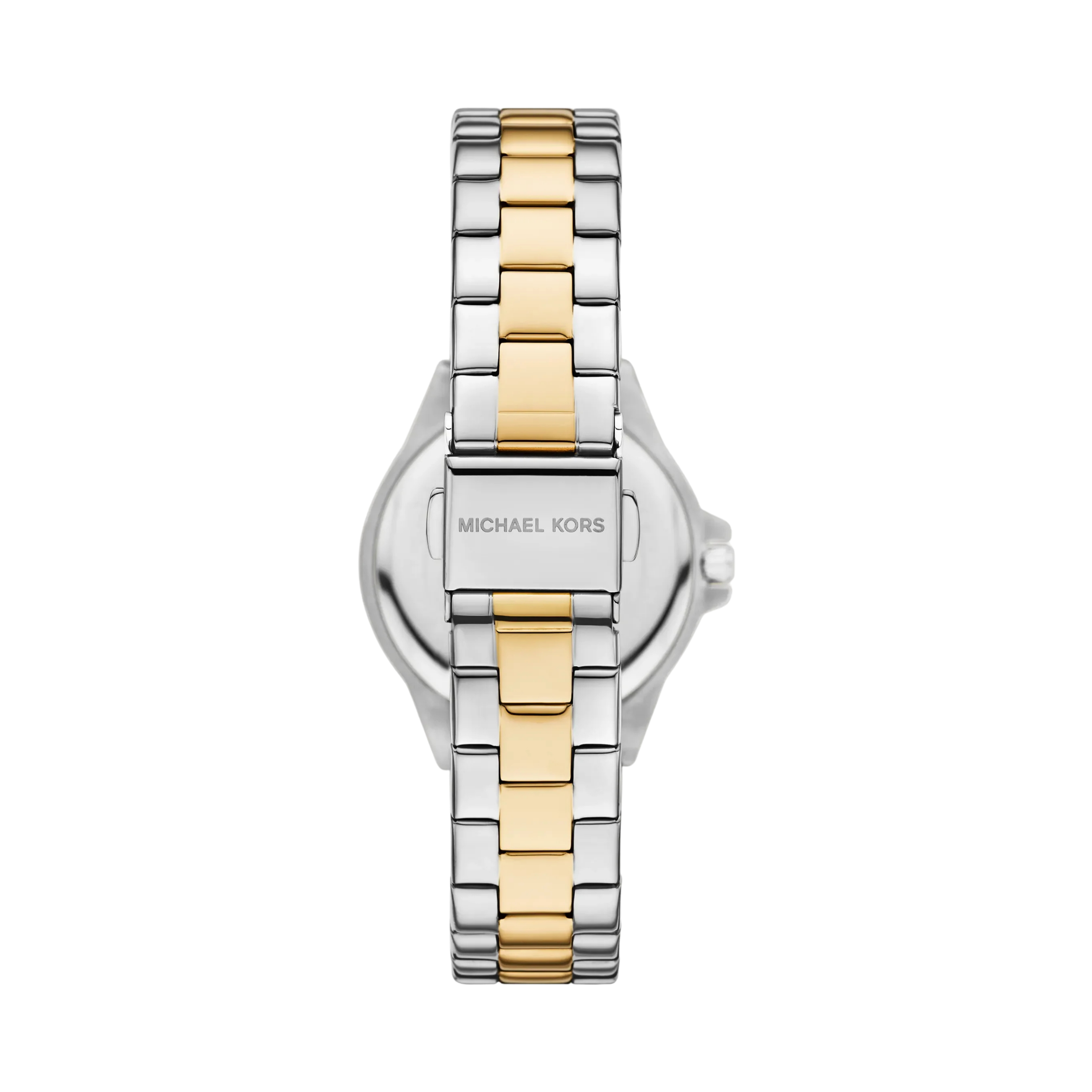 Michael Kors Women Mini Lennox Pave Two Tone Watch - Silver Gold