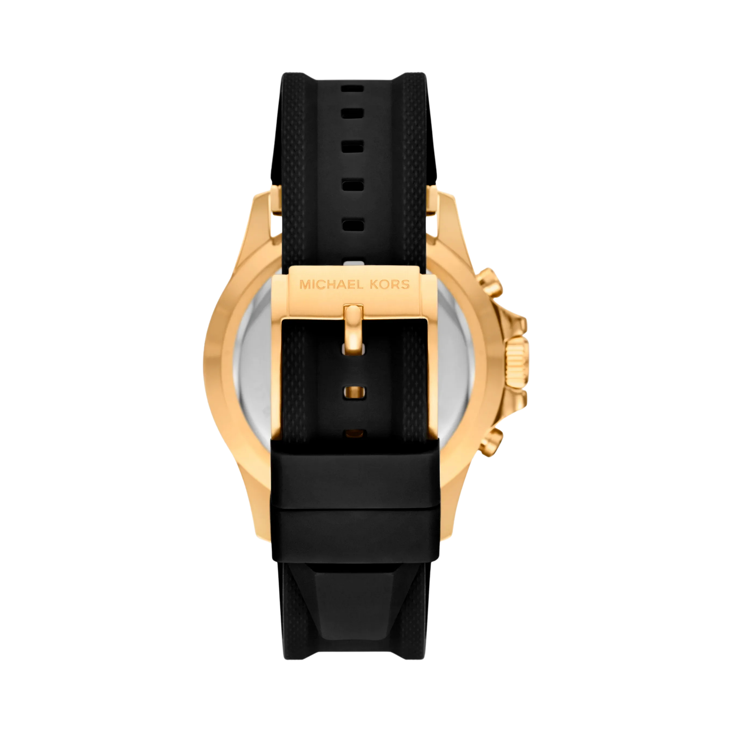 Michael Kors Men Oversized Everest Gold Tone and Silicone Watch - Black