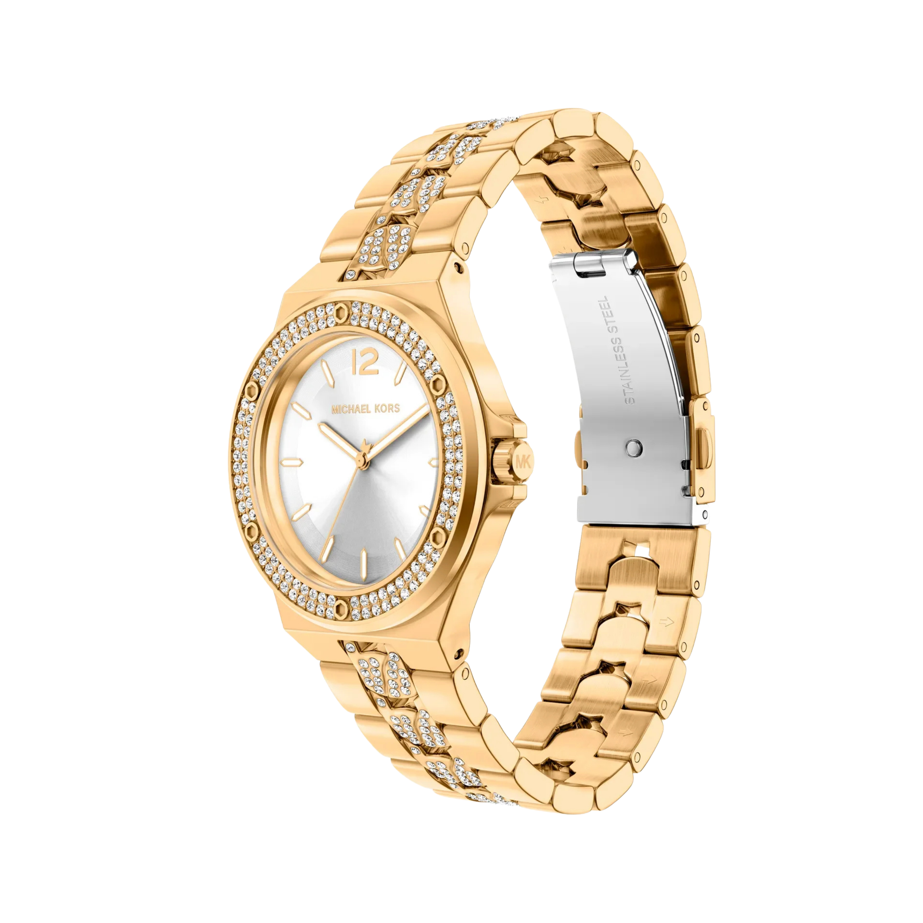 Michael Kors Women Lennox Pave Gold Tone Watch - Gold