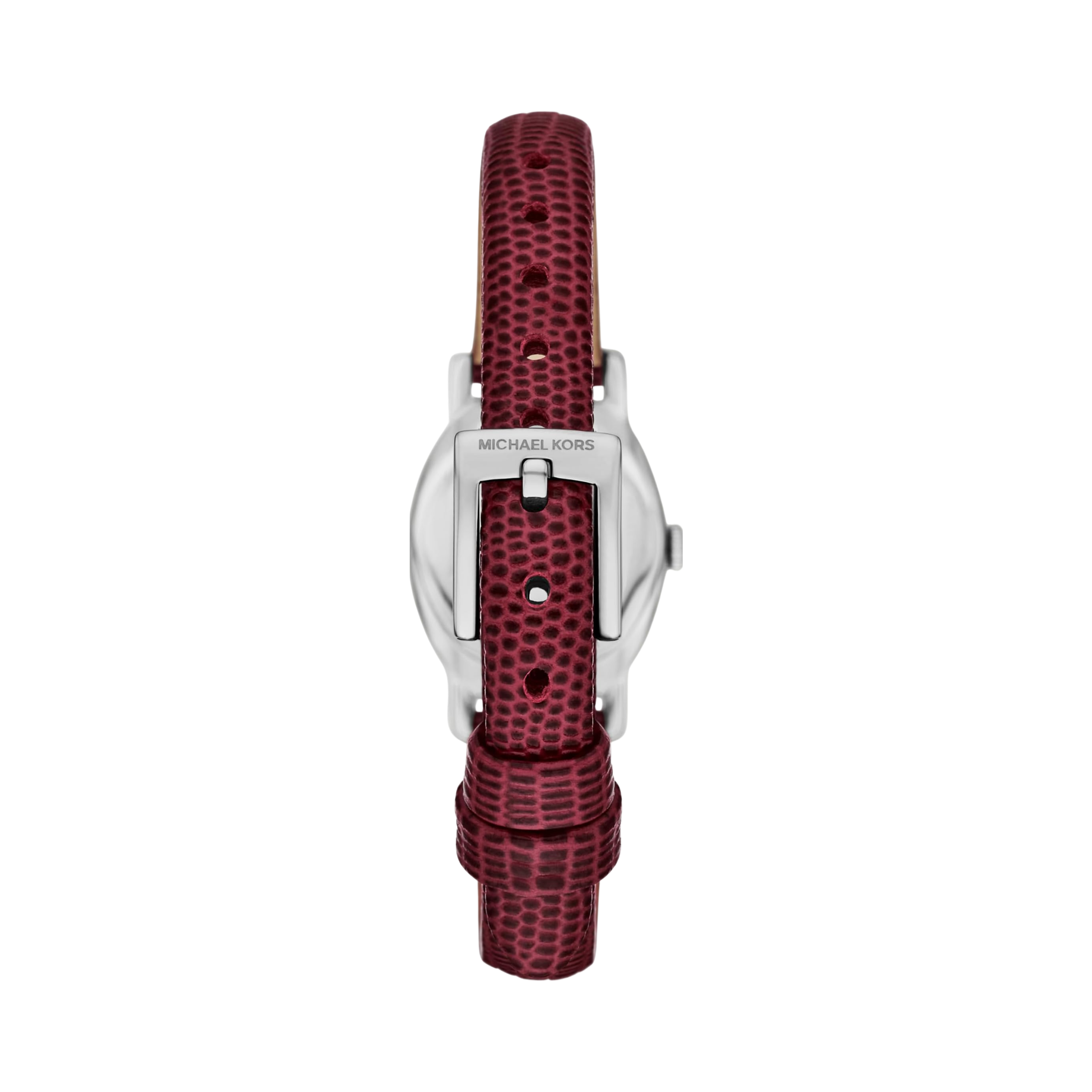 Michael Kors Women Maude Three Hand Leather Watch - Oxblood