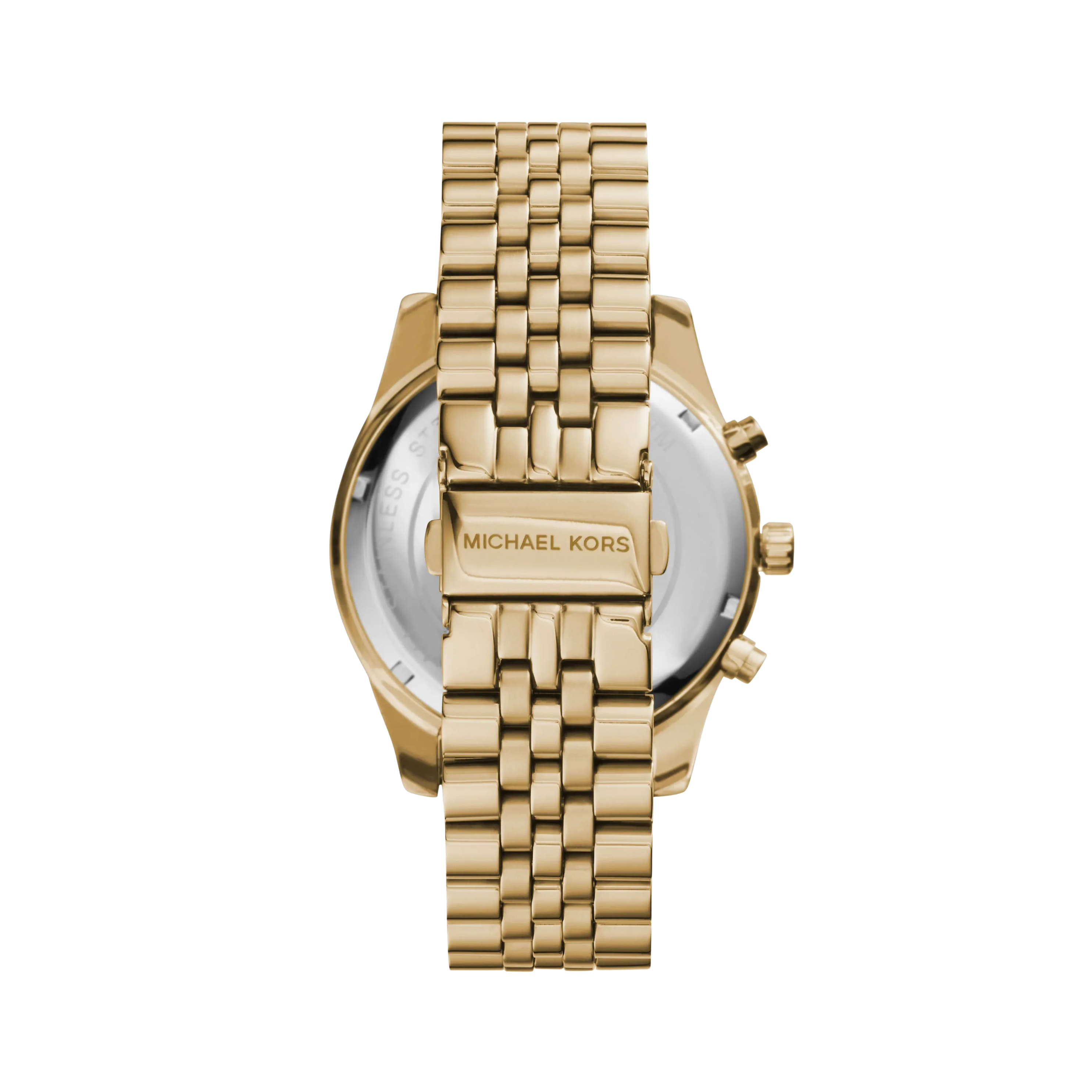 Michael Kors Men Lexington Stainless Steel Bracelet Watch - Gold Blue Dial