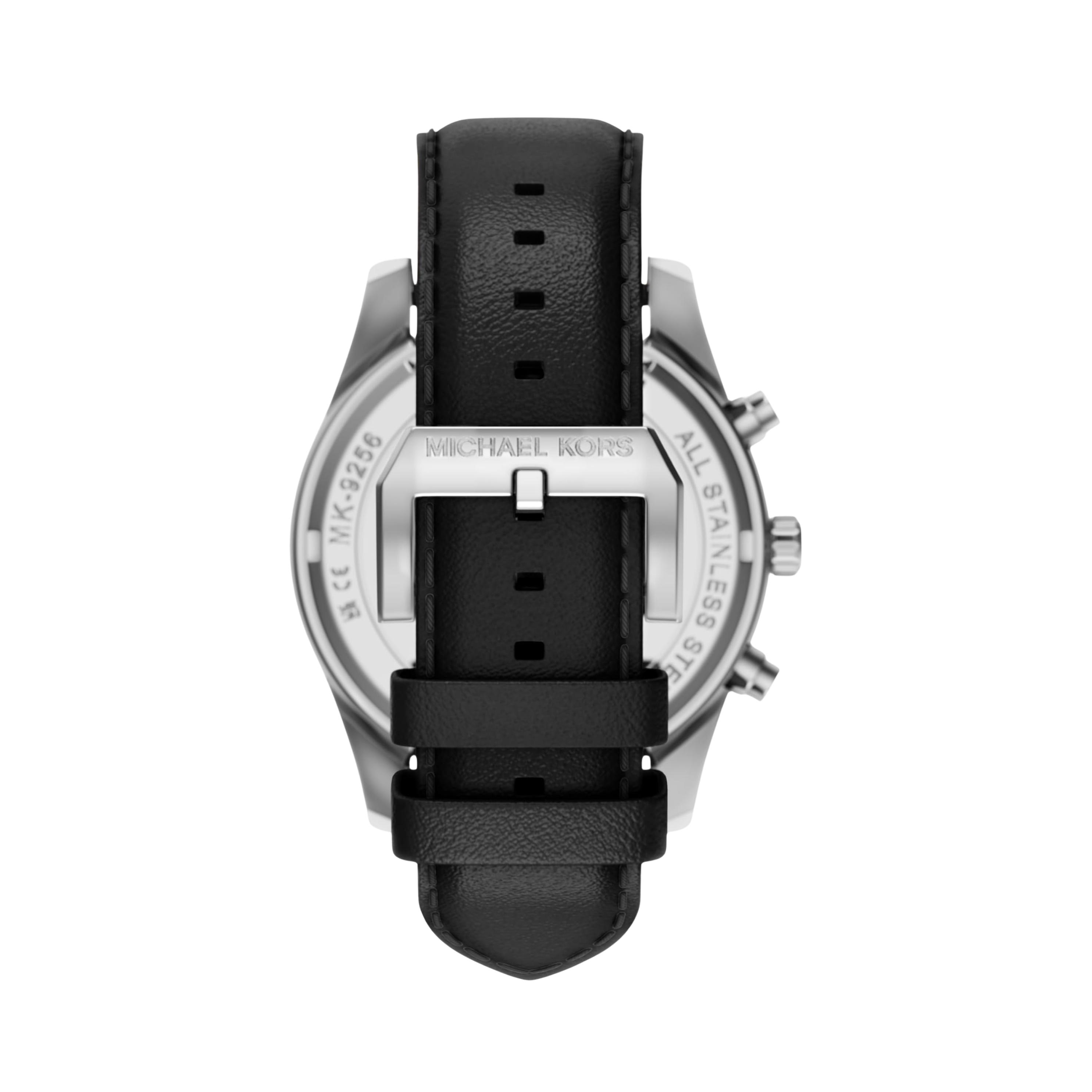 Michael Kors Men Lexington Leather Watch - Silver Black