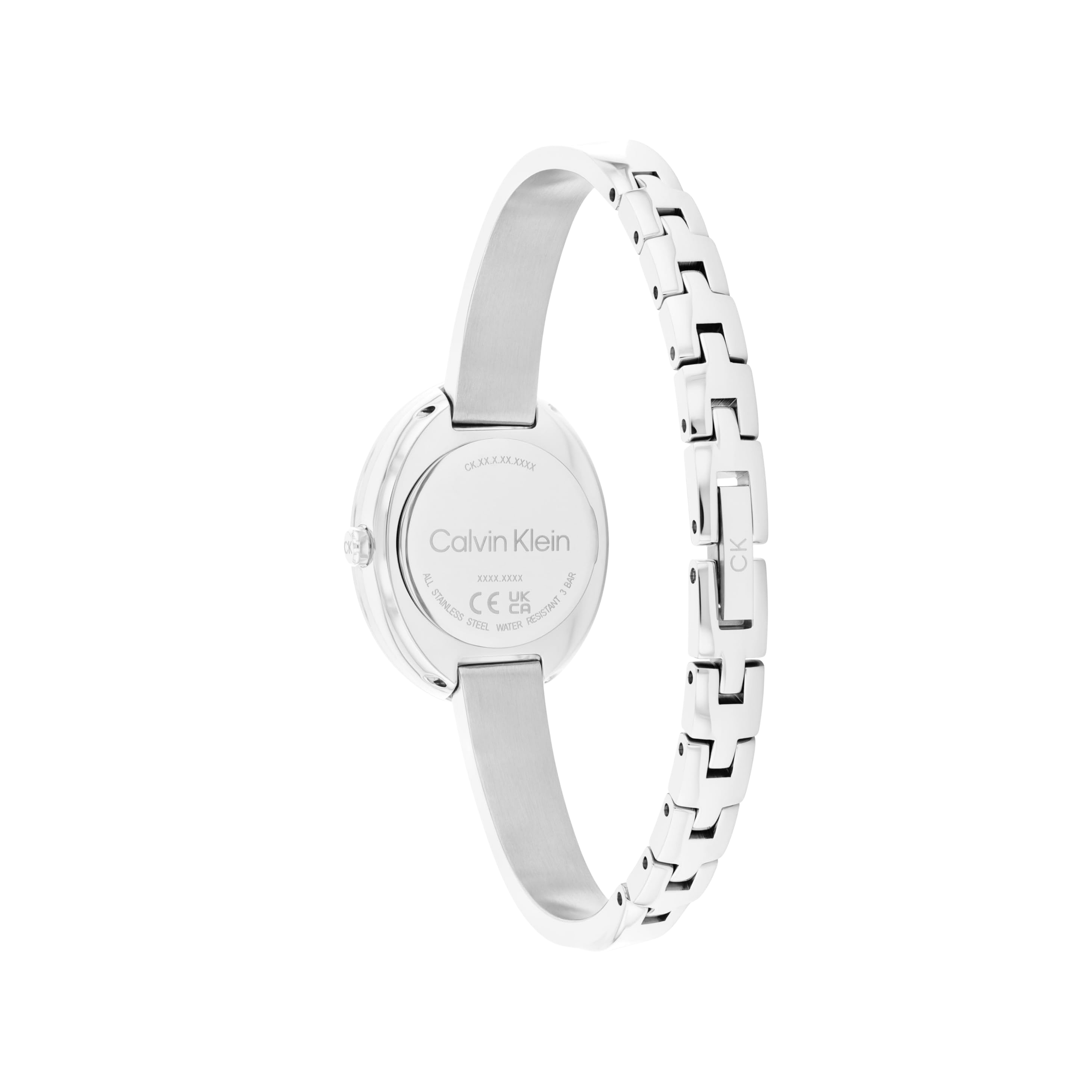 Calvin Klein Women Twisted Bezel 2H Quartz Watch - Silver