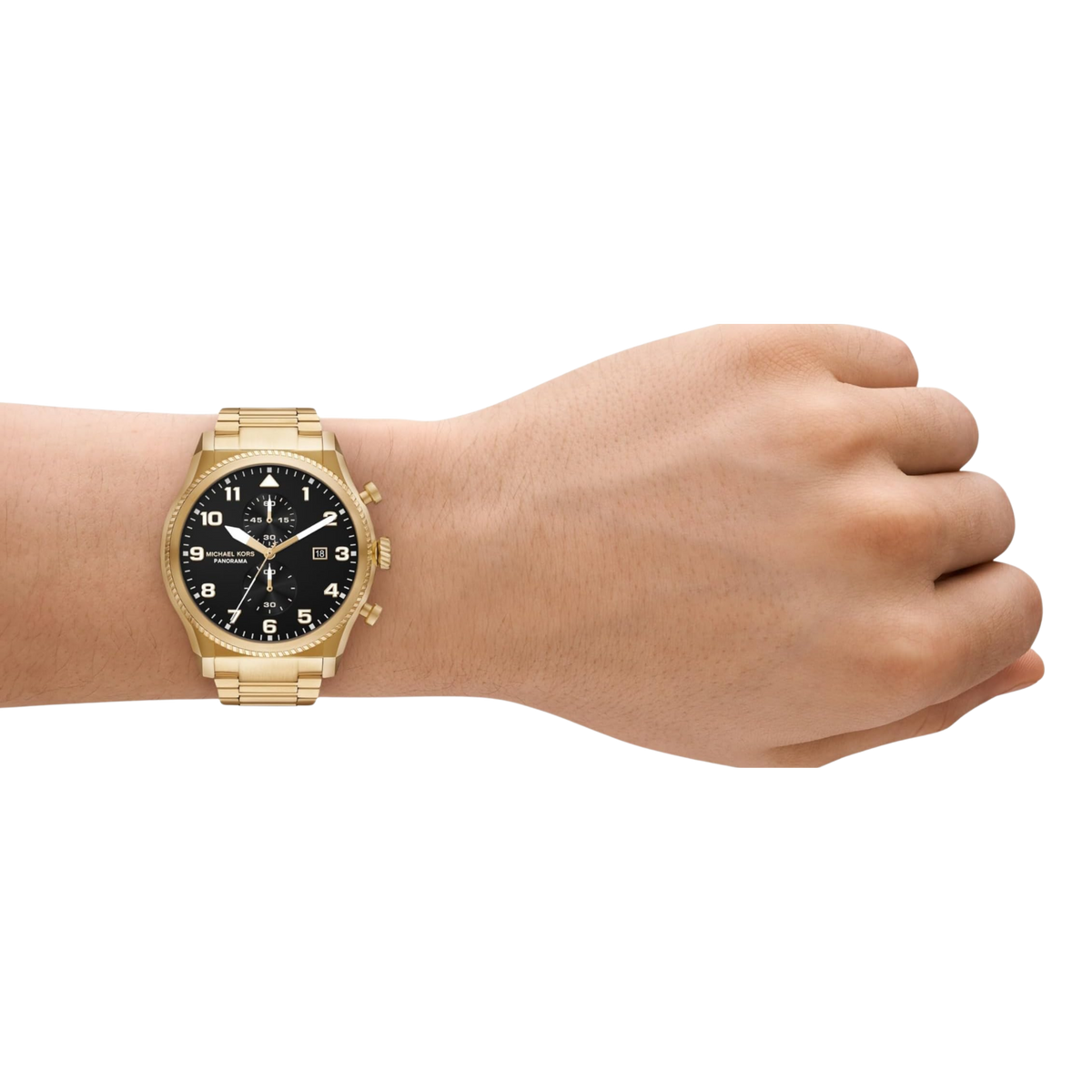 Michael Kors Men Panorama Stainless Steel Watch - Gold Bracelet