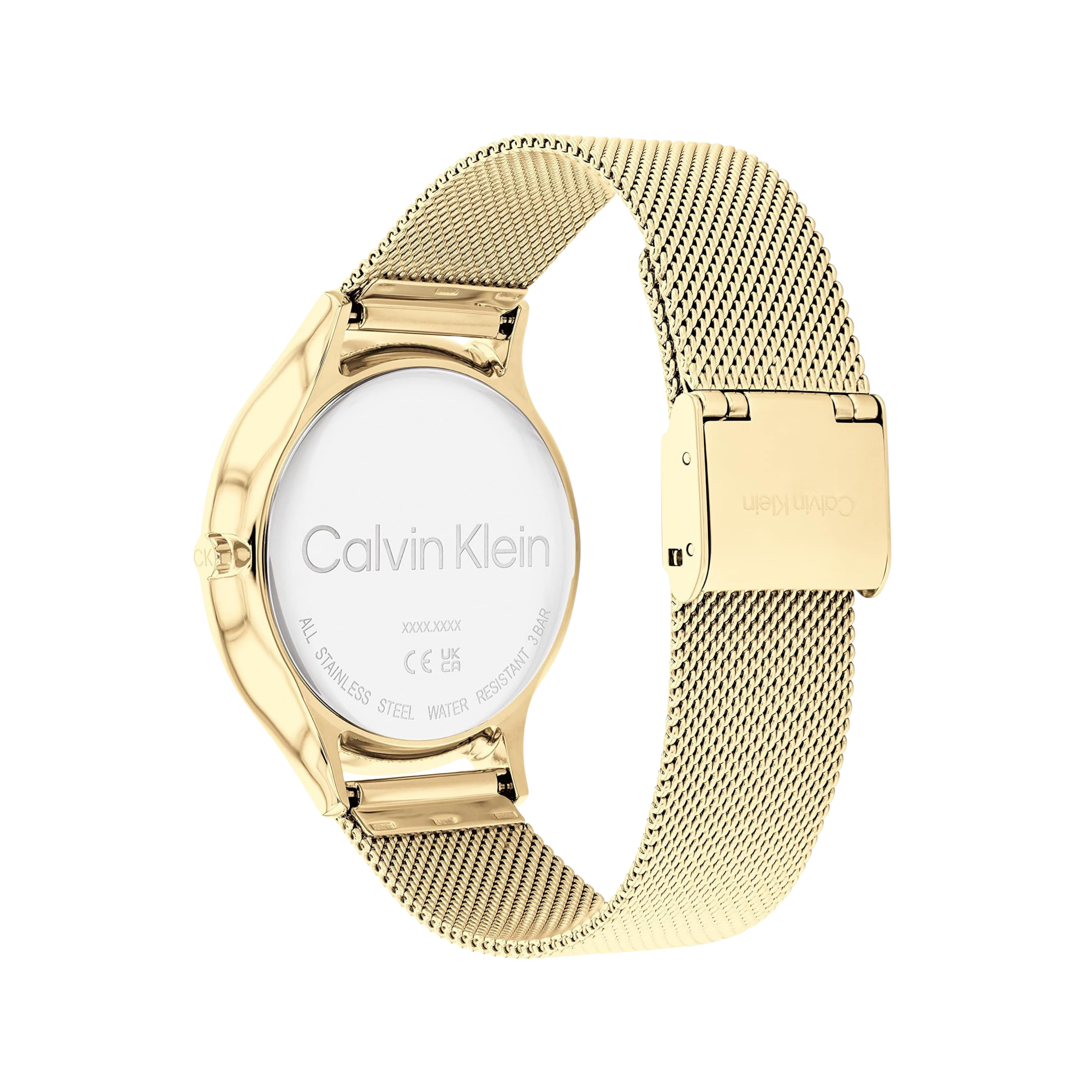 Calvin Klein Women Timeless Mesh Watch - White Gold