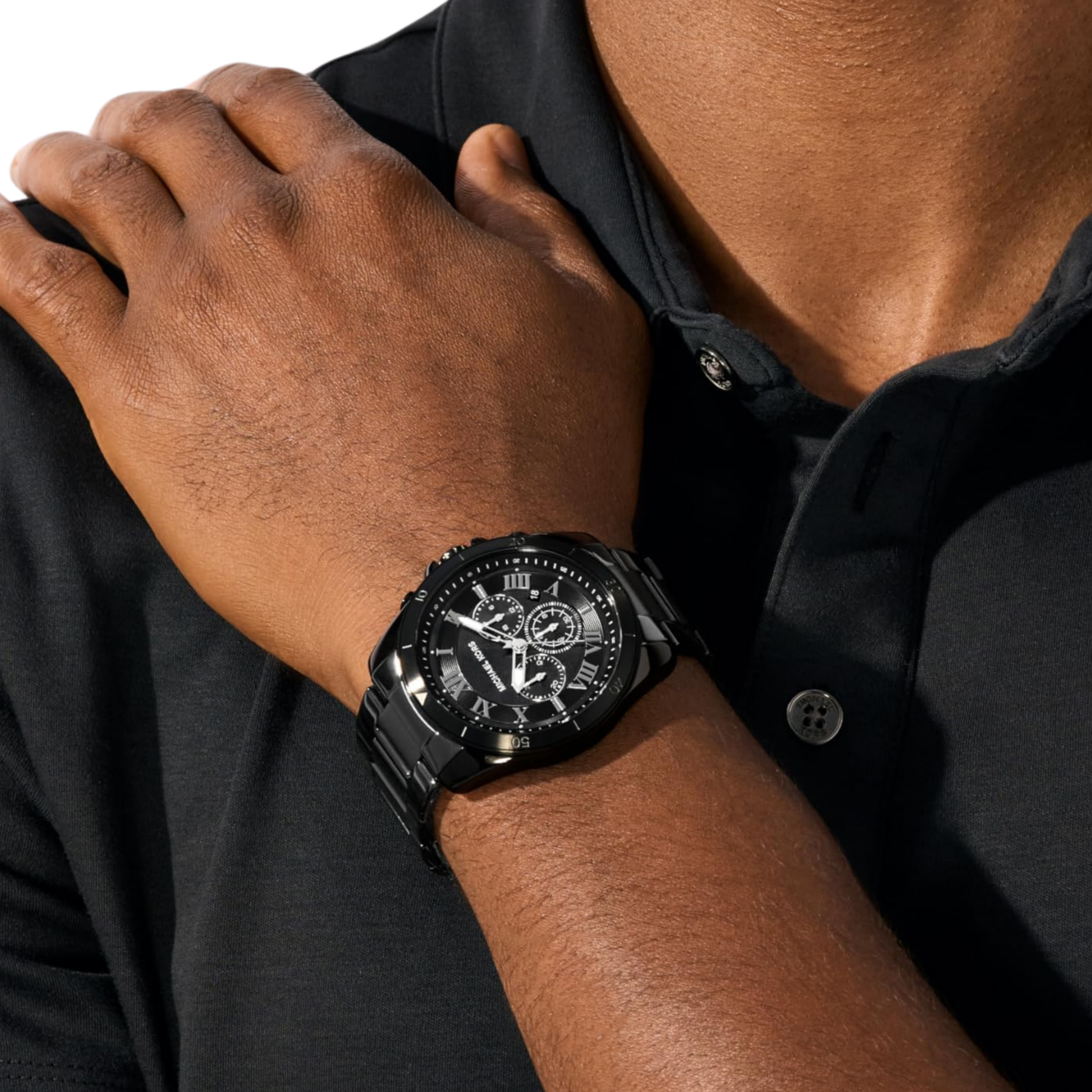 Michael Kors Men Ale Stainless Steel Watch - Black