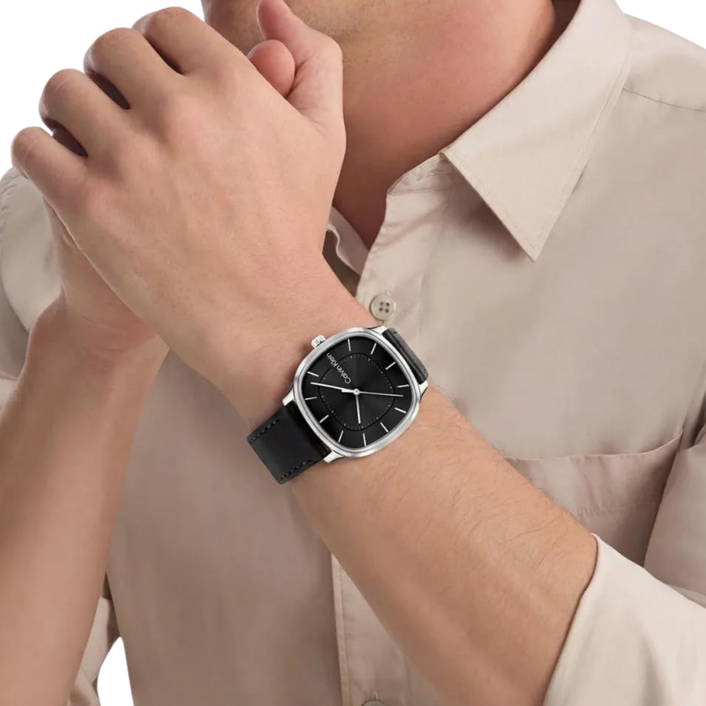 Calvin Klein Men CK Shape Watch - Black Silver