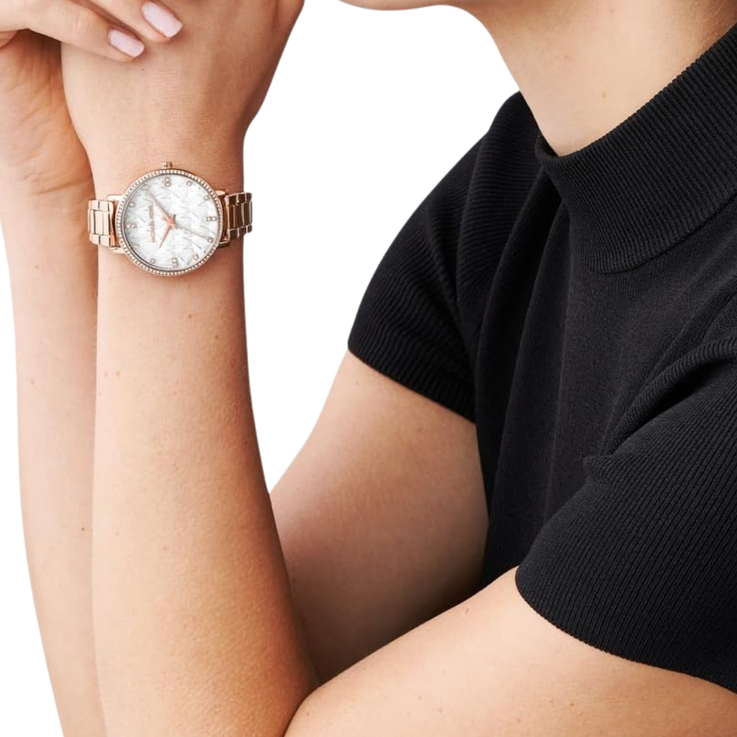 Michael Kors Women Pyper Stainless Steel Watch - Rose Gold Logo