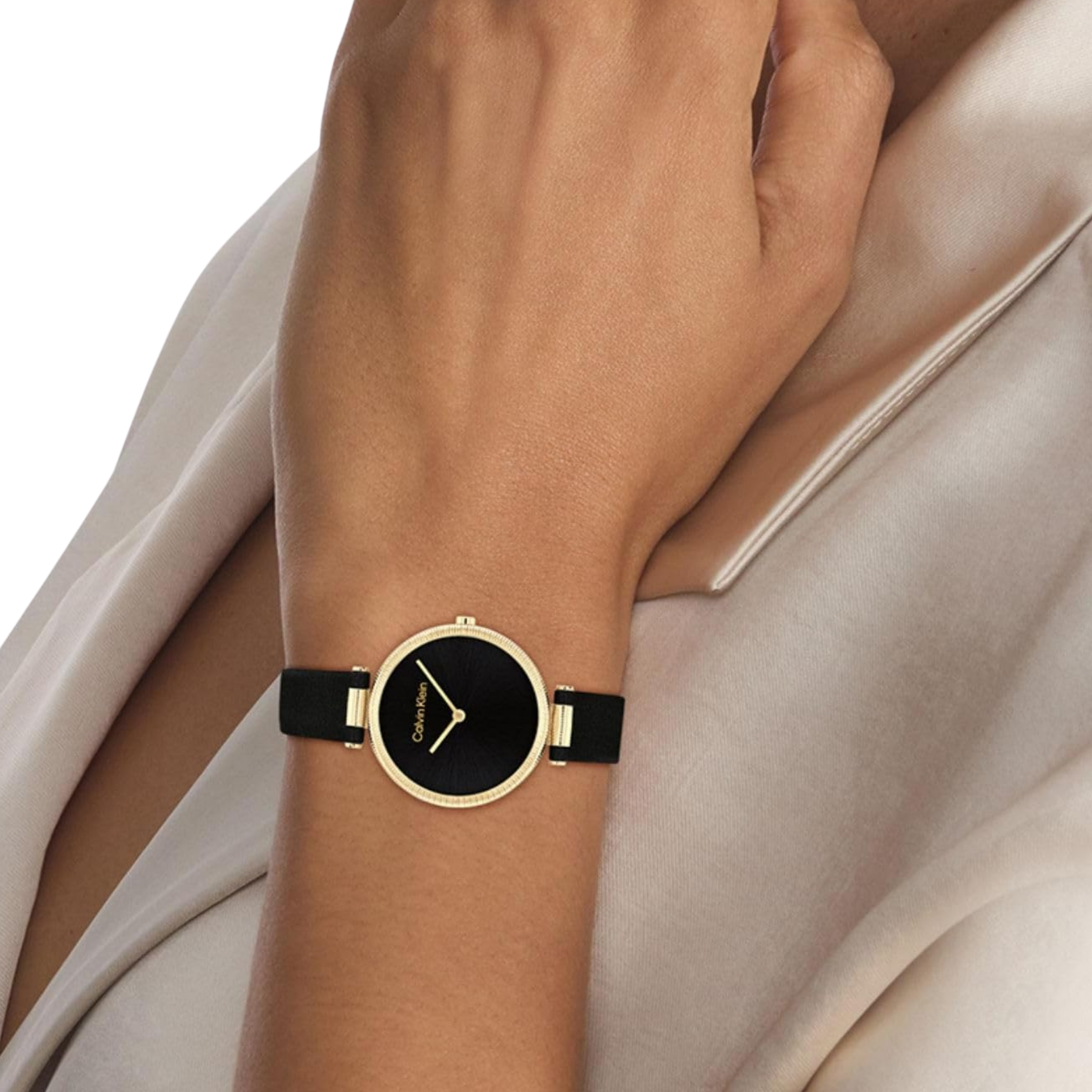 Calvin Klein Women Gleam 2H Quartz Watch - Black Sunray