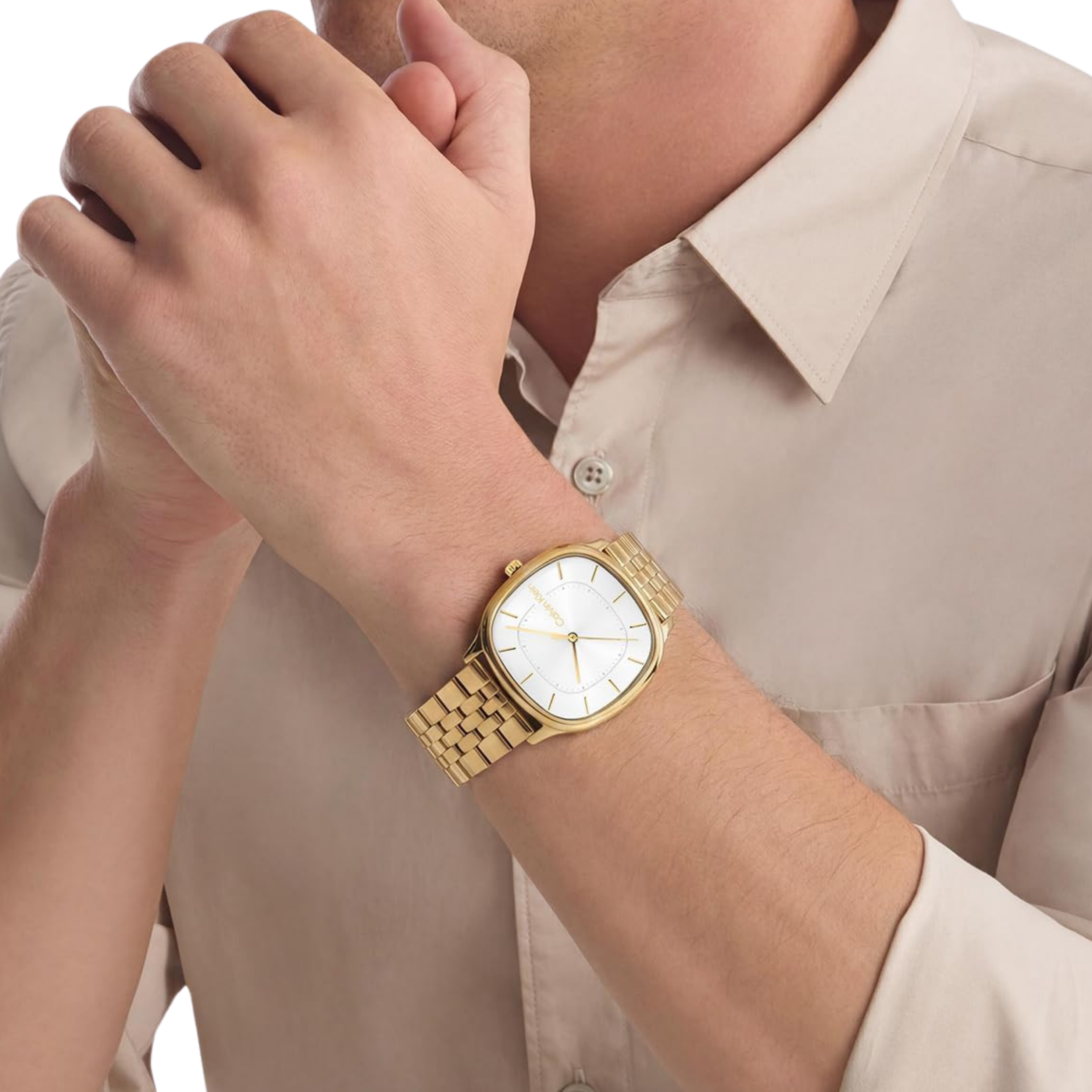 Calvin Klein Men CK Shape Watch - Gold Plated