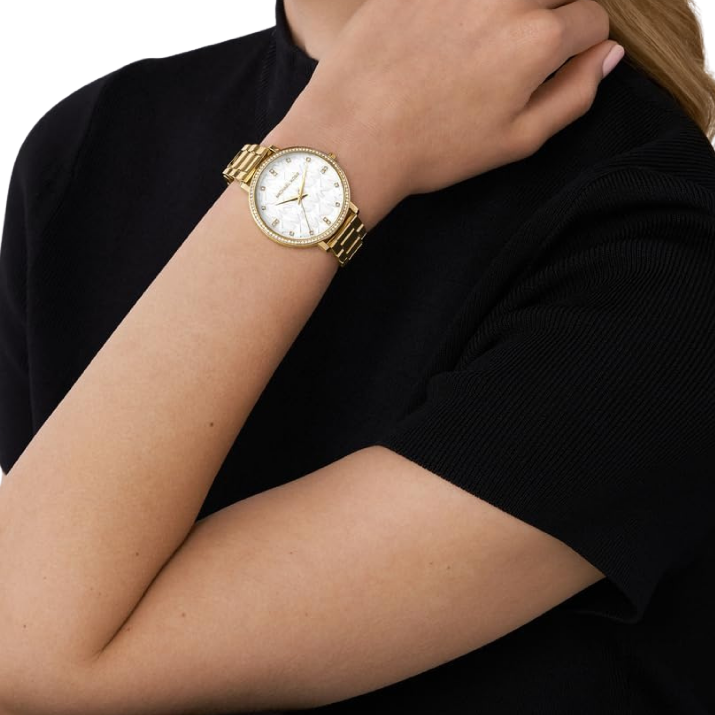 Michael Kors Women Pyper Stainless Steel Watch - Gold Logo