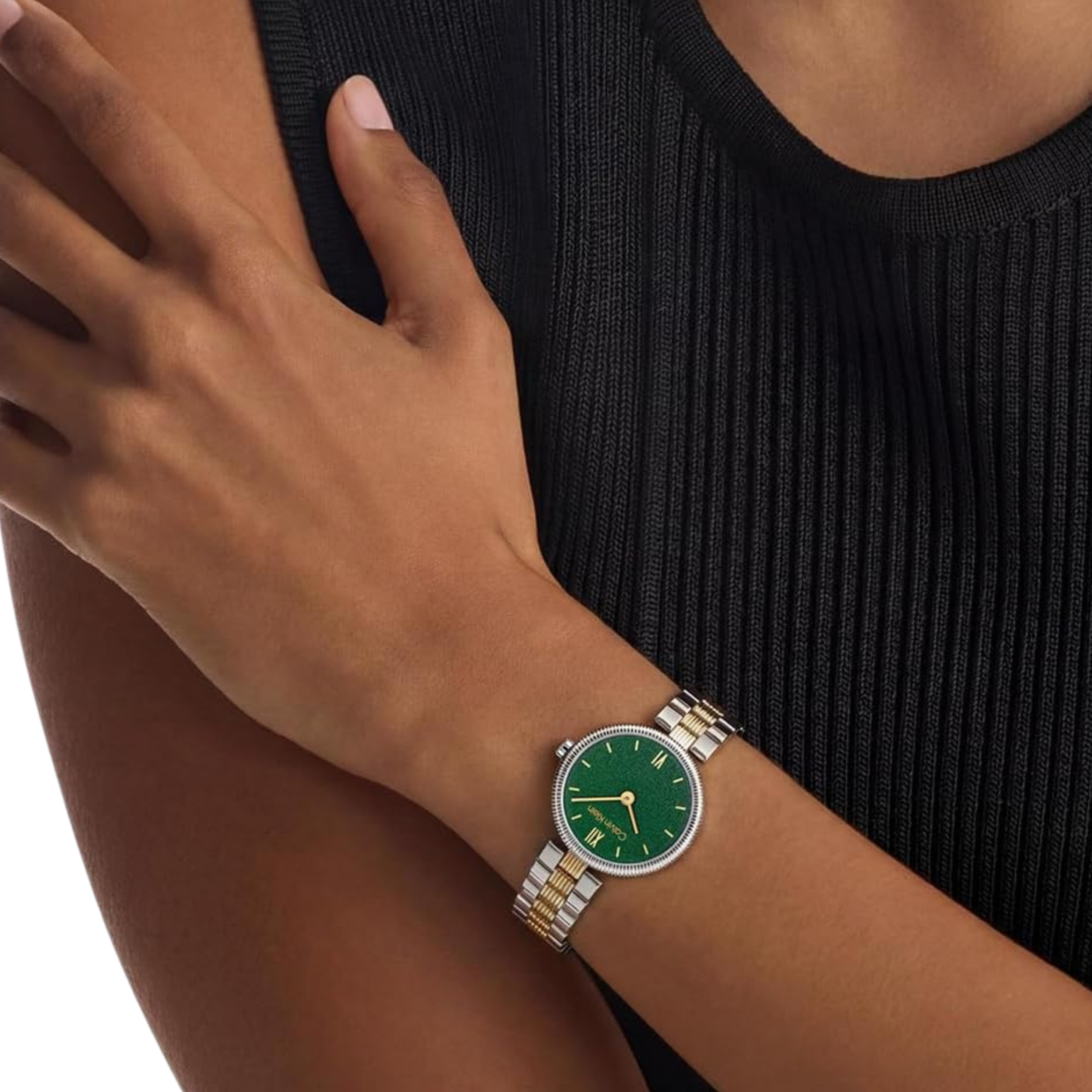 Calvin Klein Women Gleam Two Hand Quartz Watch - Green Shimmer