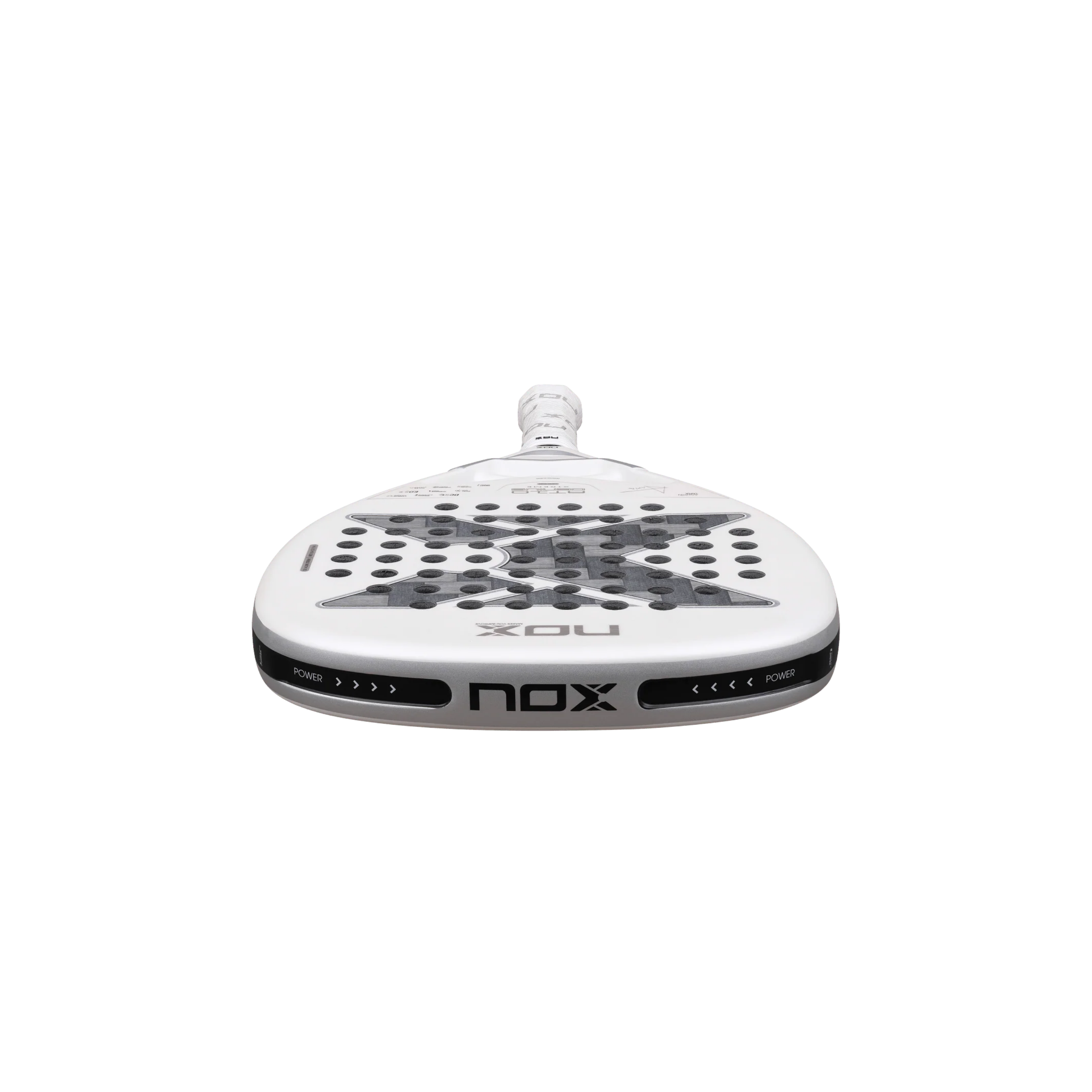 Nox AT10 Luxury Genius Attack 12K Alum XTREM 2026 Padel Racket - Silver White