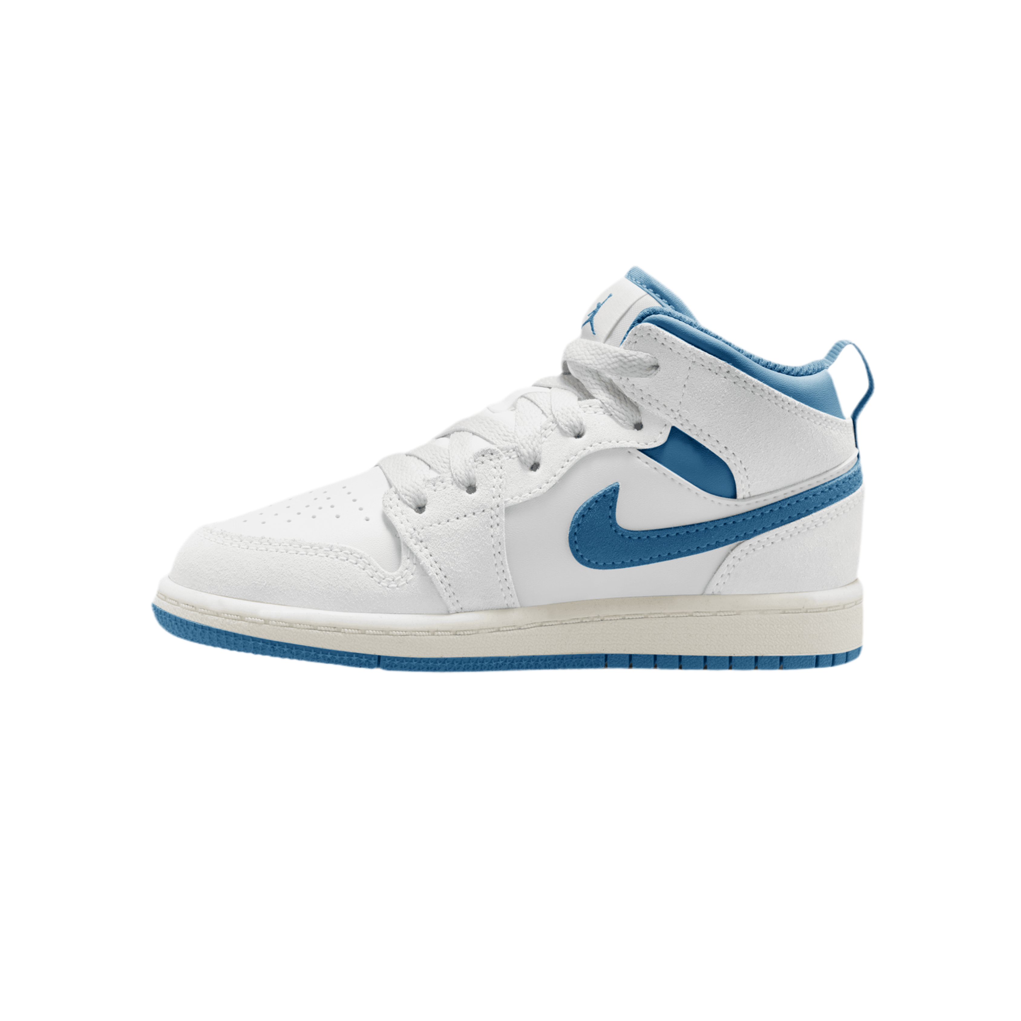 Nike Kids Jordan AJ 1 Mid  - White Industrial Blue