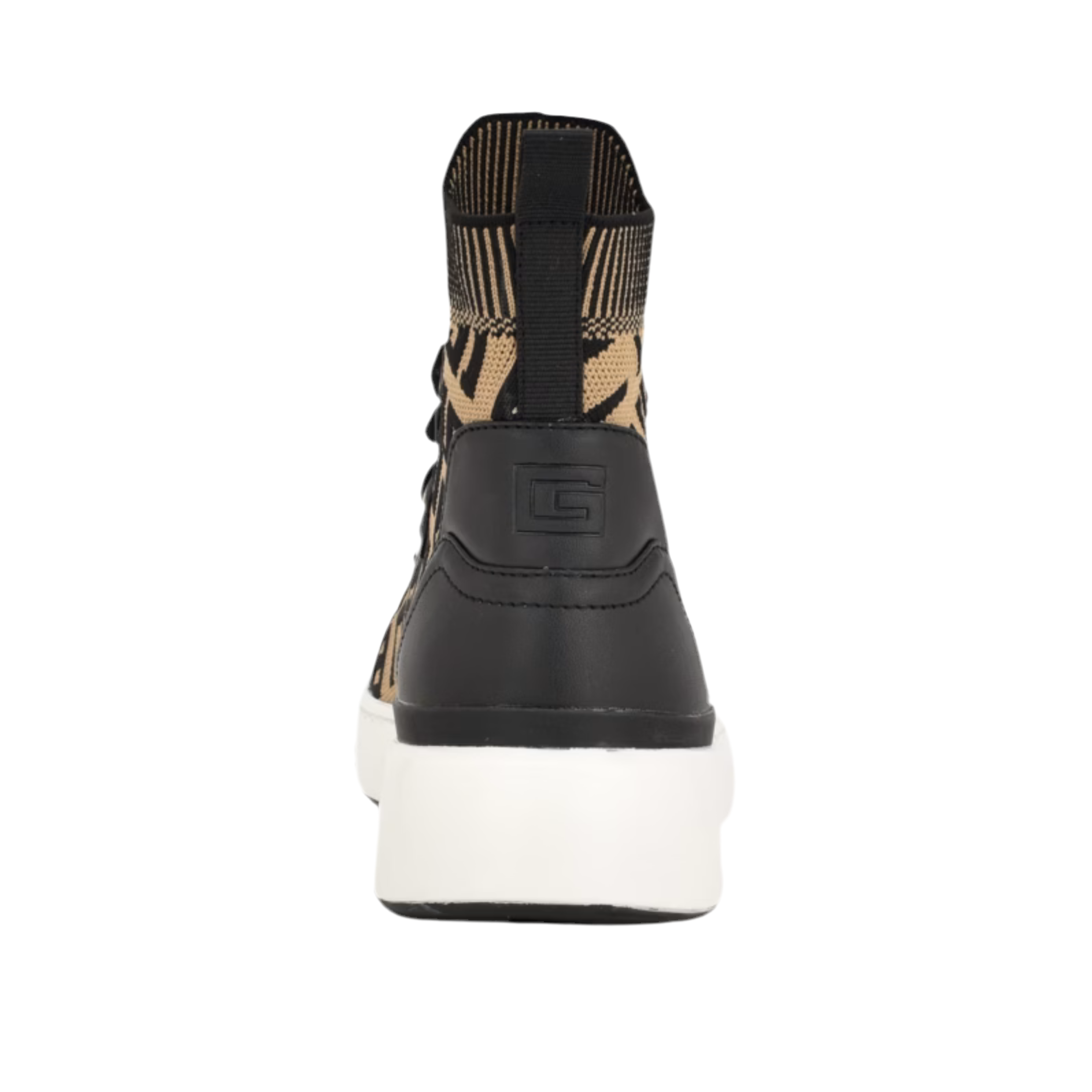 Guess Women Mannen Logo Knit High-Top Sneakers - Brown