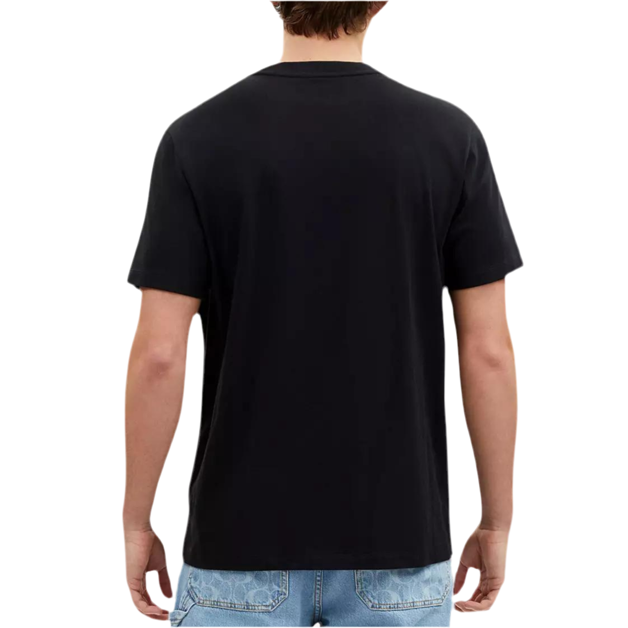 Coach Men Signature Square T Shirt In Organic Cotton - Black