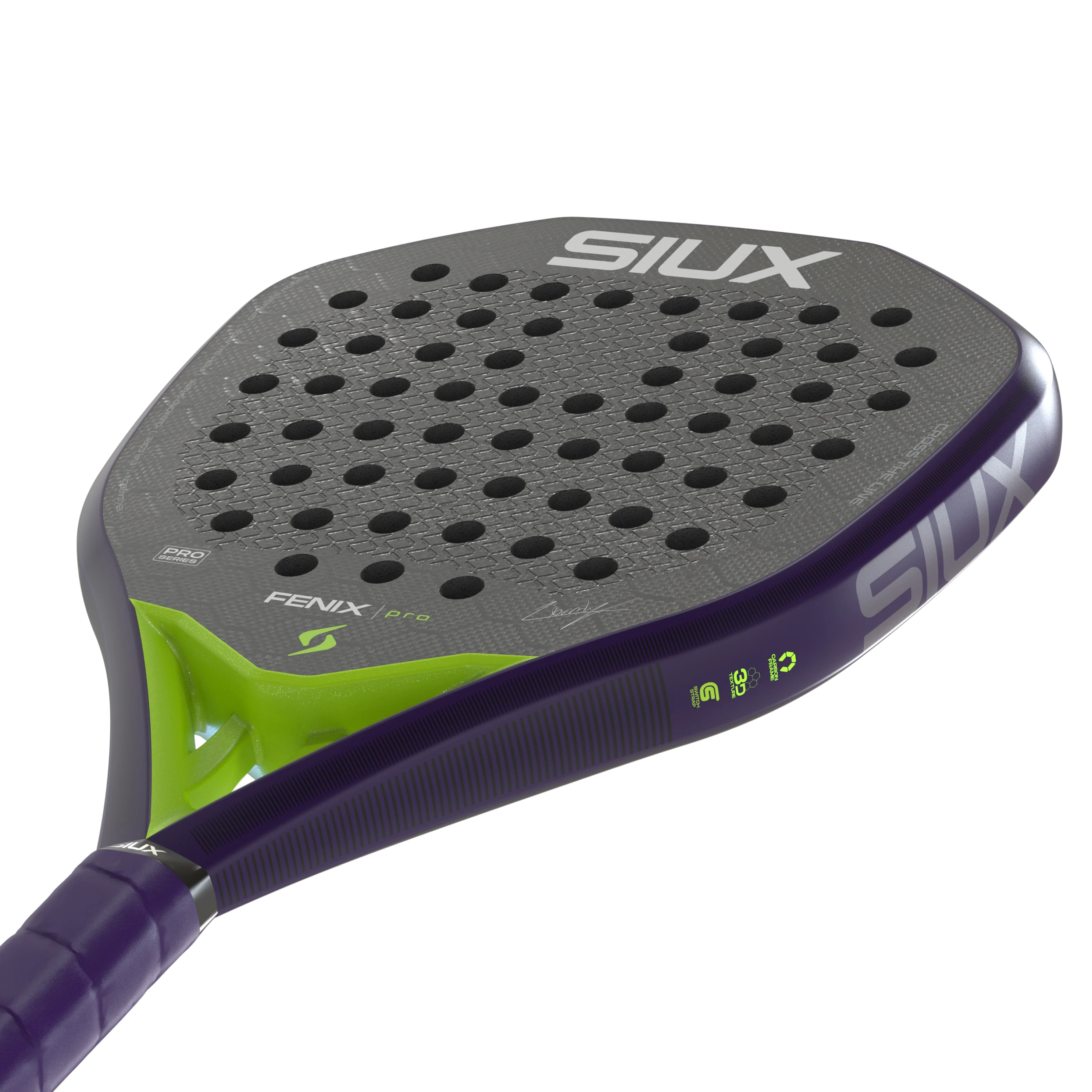 Siux Fenix Pro 2026 Glow Padel Racket - Purple