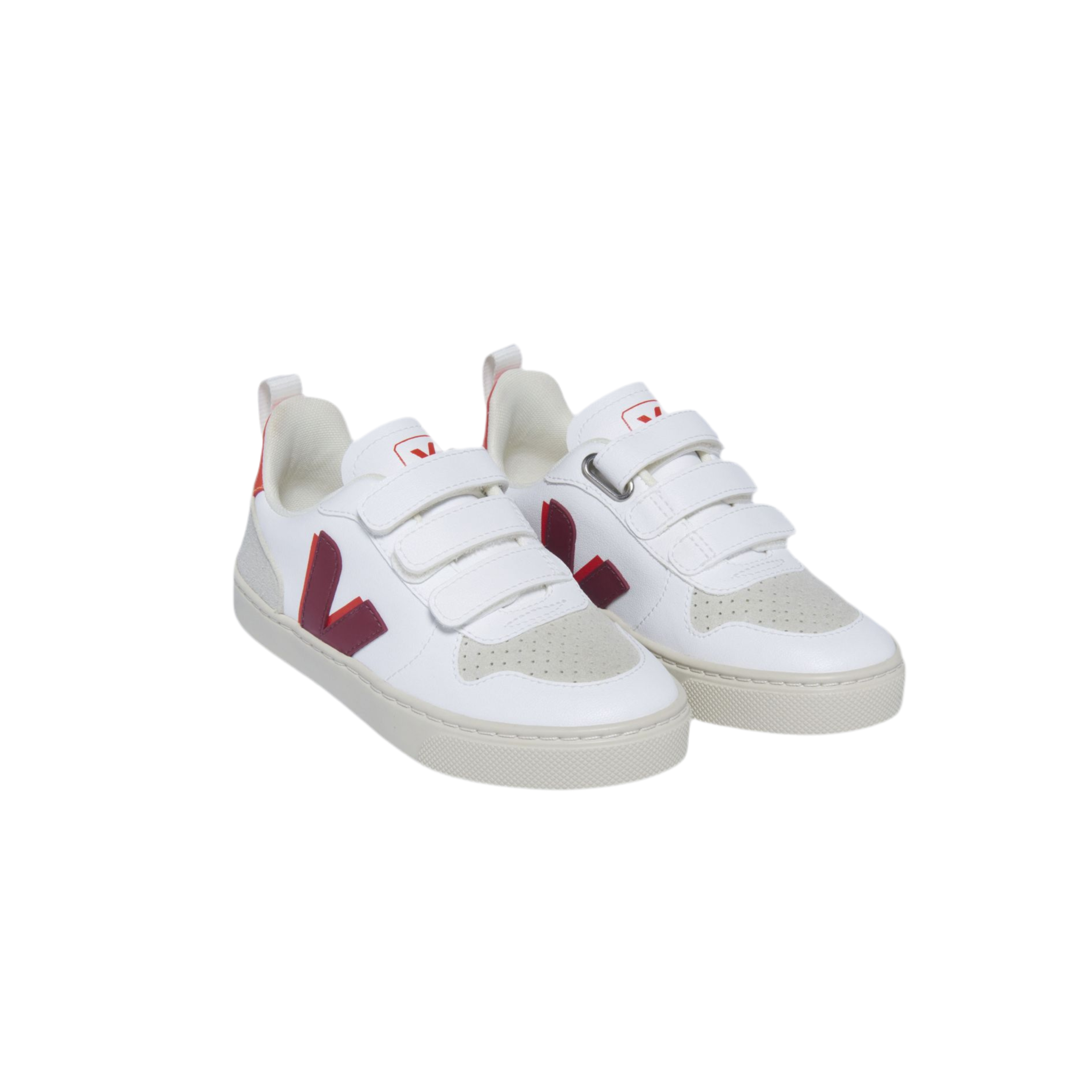 Veja Kids V-10 - White Marsala Orange Fluo