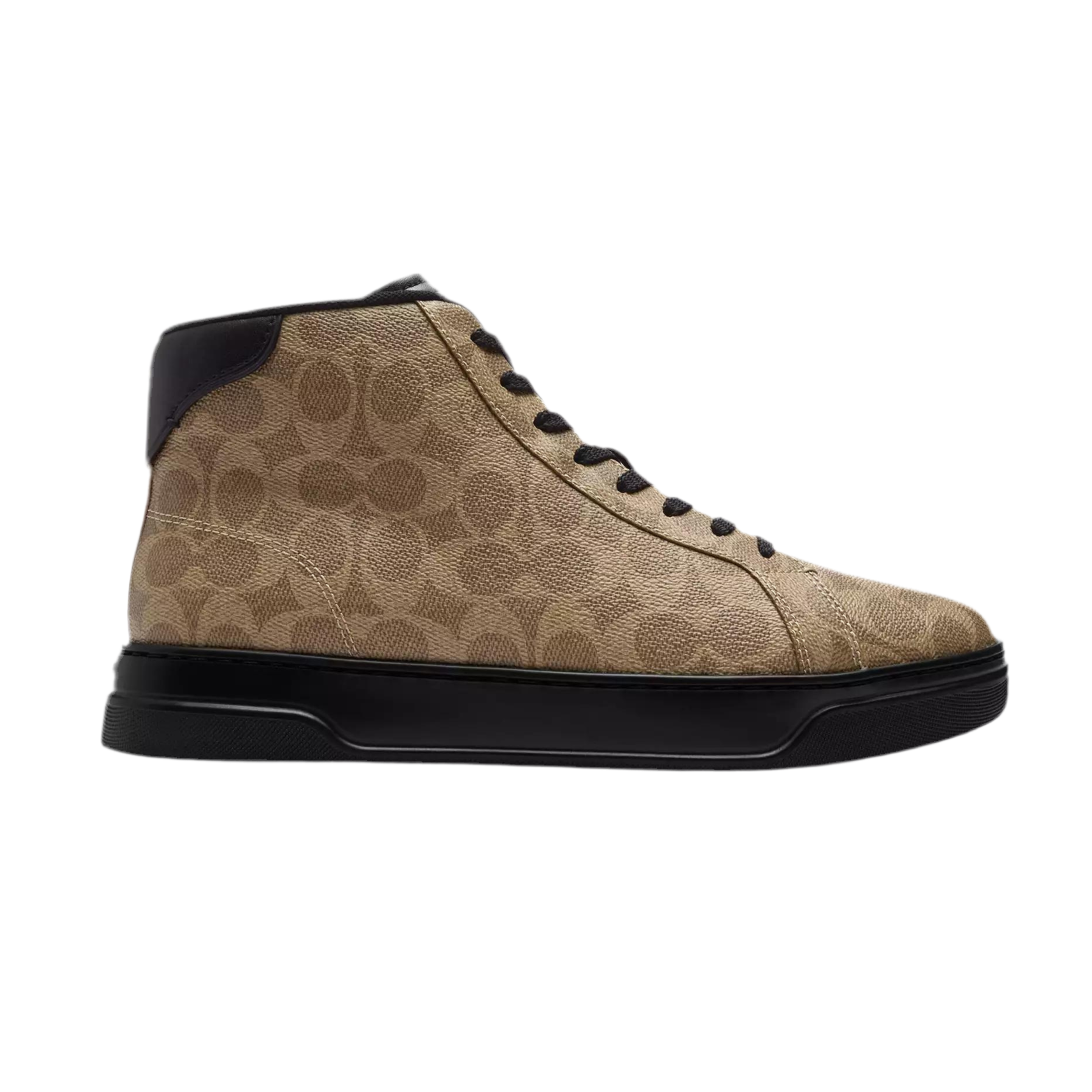 Coach Men's High Line High Top Sneaker -  Khaki Black