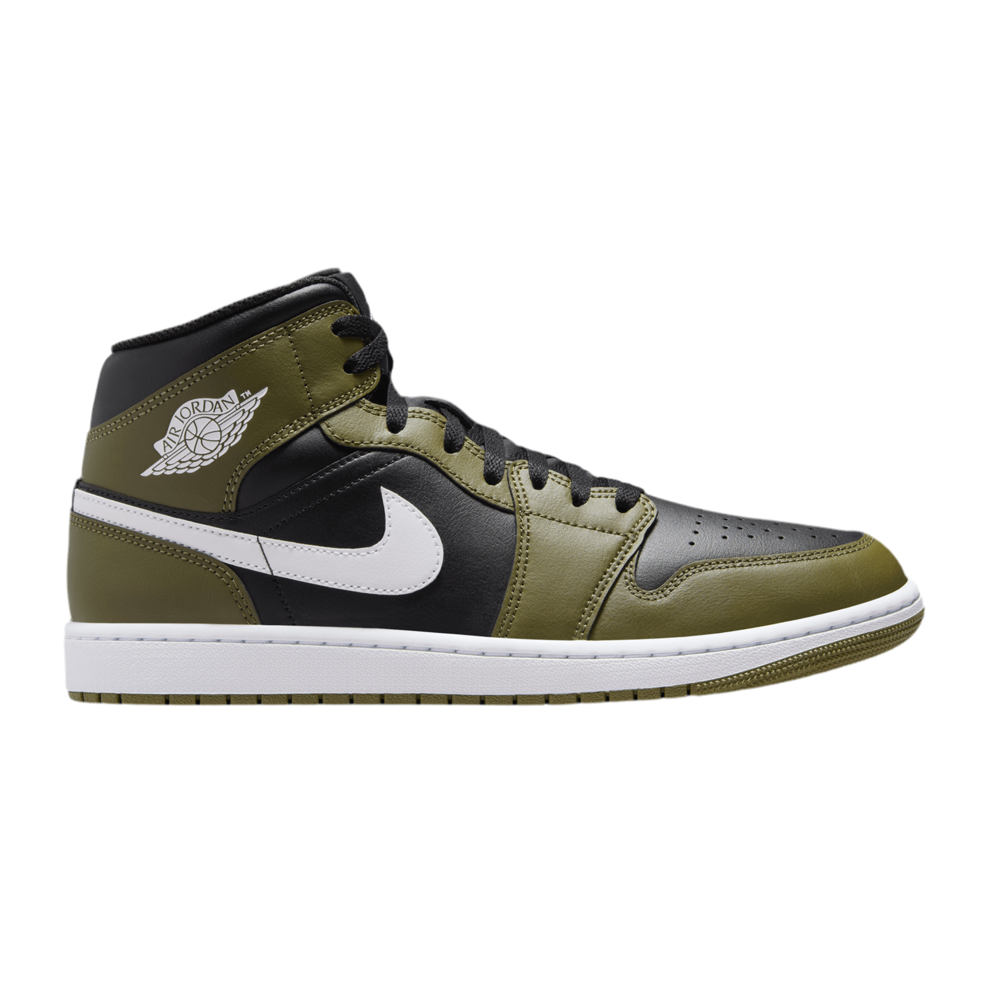 R Nike Men Air Jordan 1 Mid - Black Olive