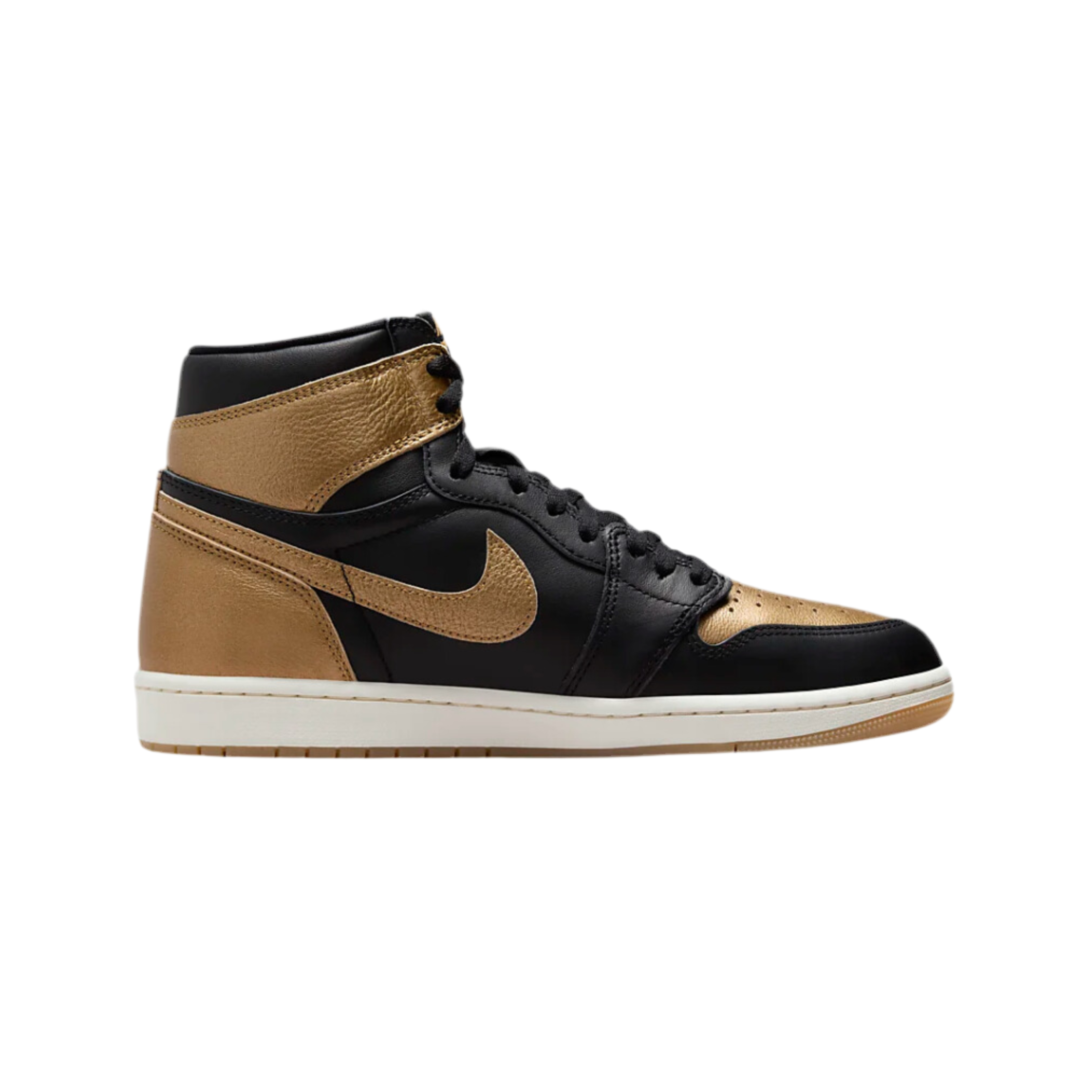 Nike Men's Air Jordan Retro 1 High - Black and Gold